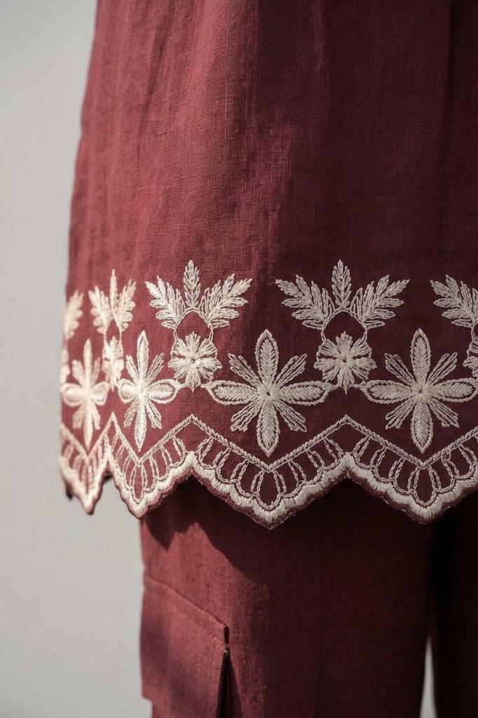 Burgundy Bloom 2-Piece Suit